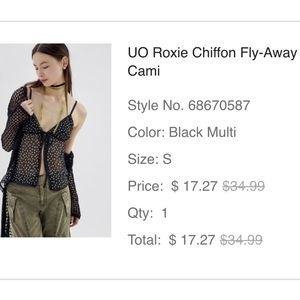 UO Roxie Chiffon Fly-Away Cami